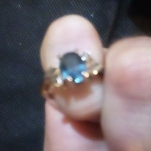 Blue Topaz silver ring